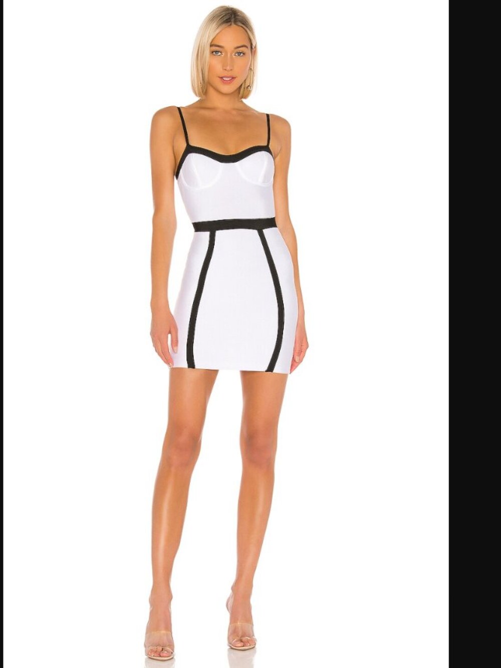 *flawed* NWT Superdown Tracey Bodycon Cami Dress in Black & White | Size XS